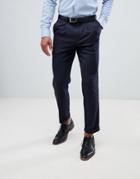 For Cropped Tailored Pants In Navy Pinstripe - Gray