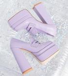 Daisy Street Exclusive Double Platform Heeled Shoes In Lilac-purple