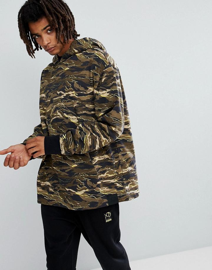 Puma X Xo Camo Hoodie In Green 57559351 - Green