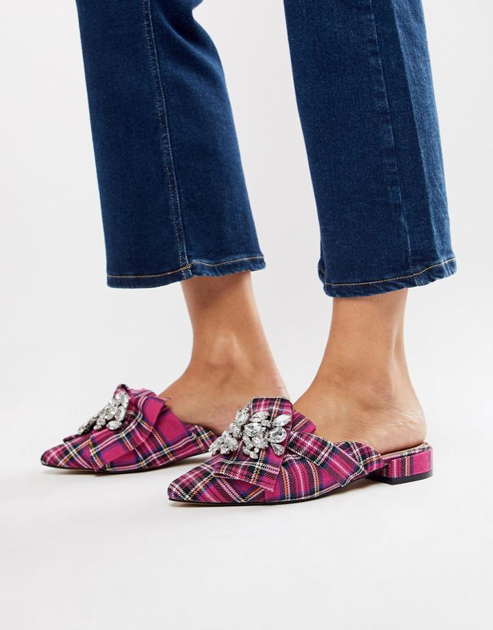 Asos Design Lift Off Embellished Bow Mules - Multi