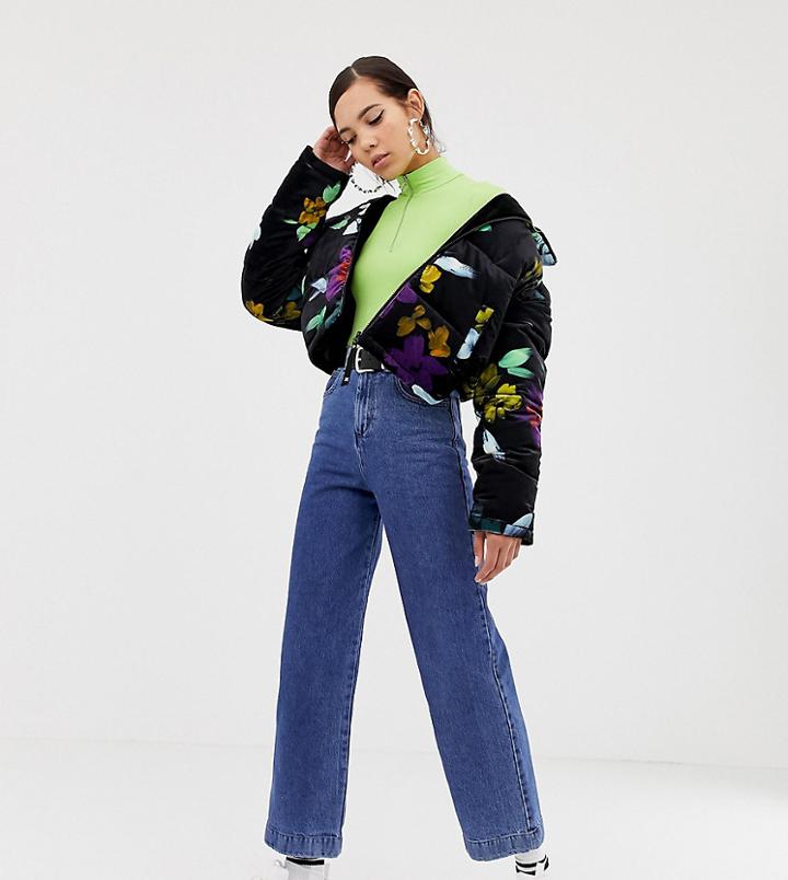 Collusion Tall Wide Leg Jean In Classic Blue - Blue