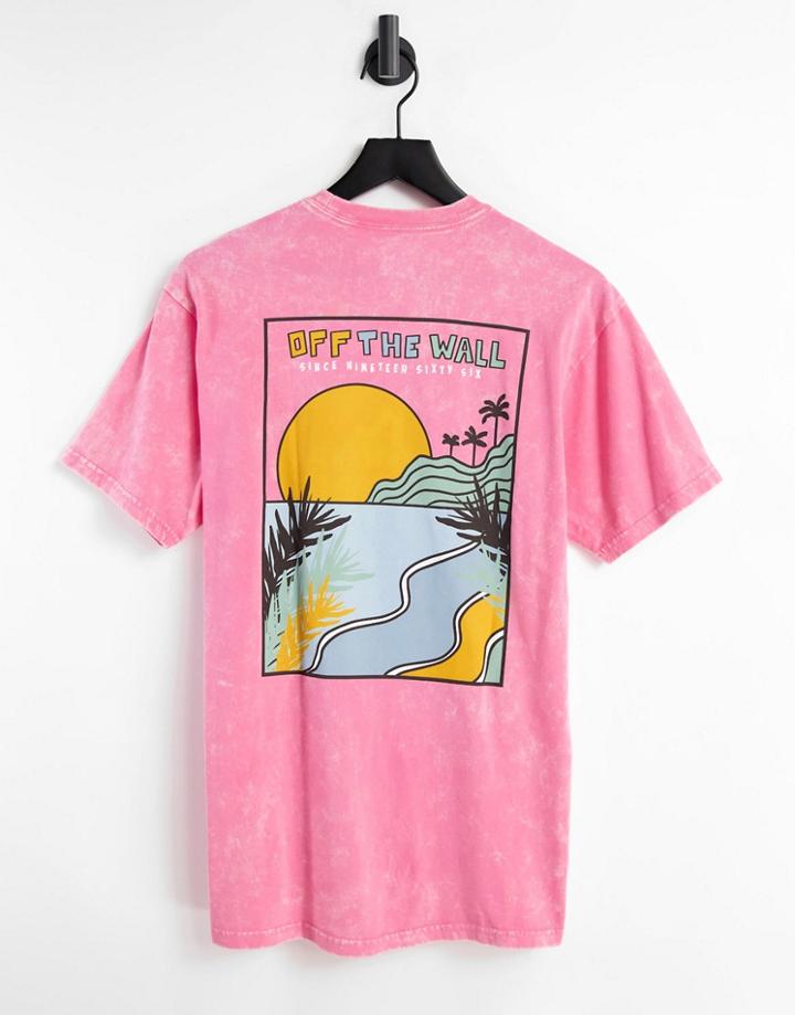 Vans Overlook Back Print T-shirt In Pink