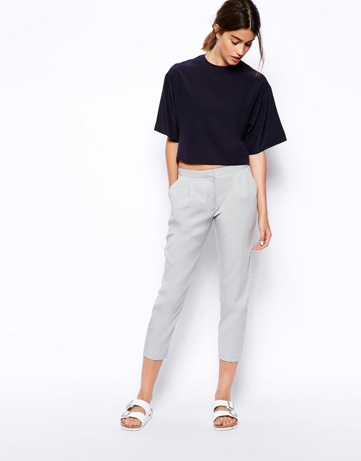 Asos White Tapered Pant