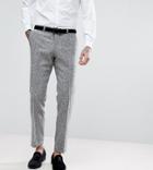 Heart & Dagger Skinny Suit Pants In Herringbone Tweed - Gray