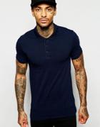 Asos Extreme Muscle Polo In Navy - Navy