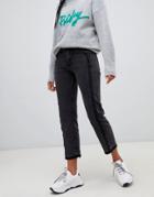 Mango Straight Jean With Freyed Detailing - Gray