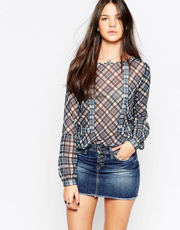 Pepe Jeans Dylan Checked Shirt - Navy