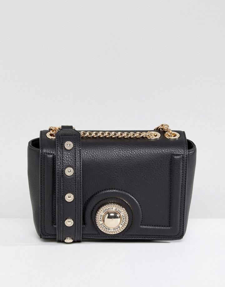 Versace Jeans Embossed Crossbody Bag - Black