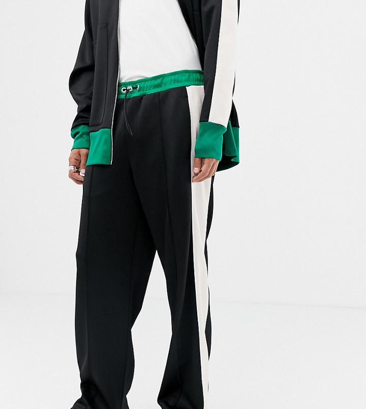Noak Relaxed Fit Polytricot Pants - Black