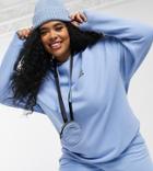 Collusion Plus Exclusive Oversized Hoodie In Light Blue Set-blues