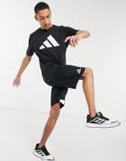 Adidas Training 3 Bar Logo T-shirt In Black