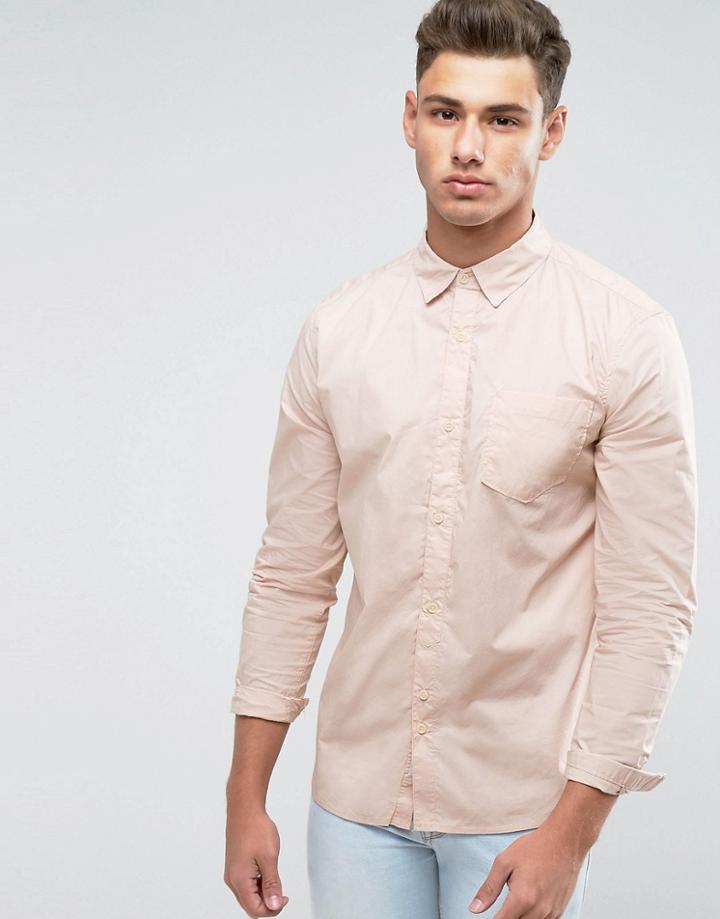 Bellfield Shirt In Pale Pink - Pink