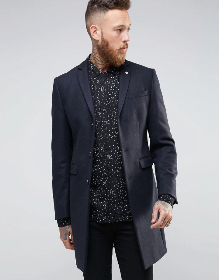 Noose & Monkey Overcoat - Black