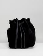 Asos Suede Mini Minimal Duffle Bag - Black