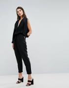 C/meo Collective Solitary Tie Up Jumpsuit - Black