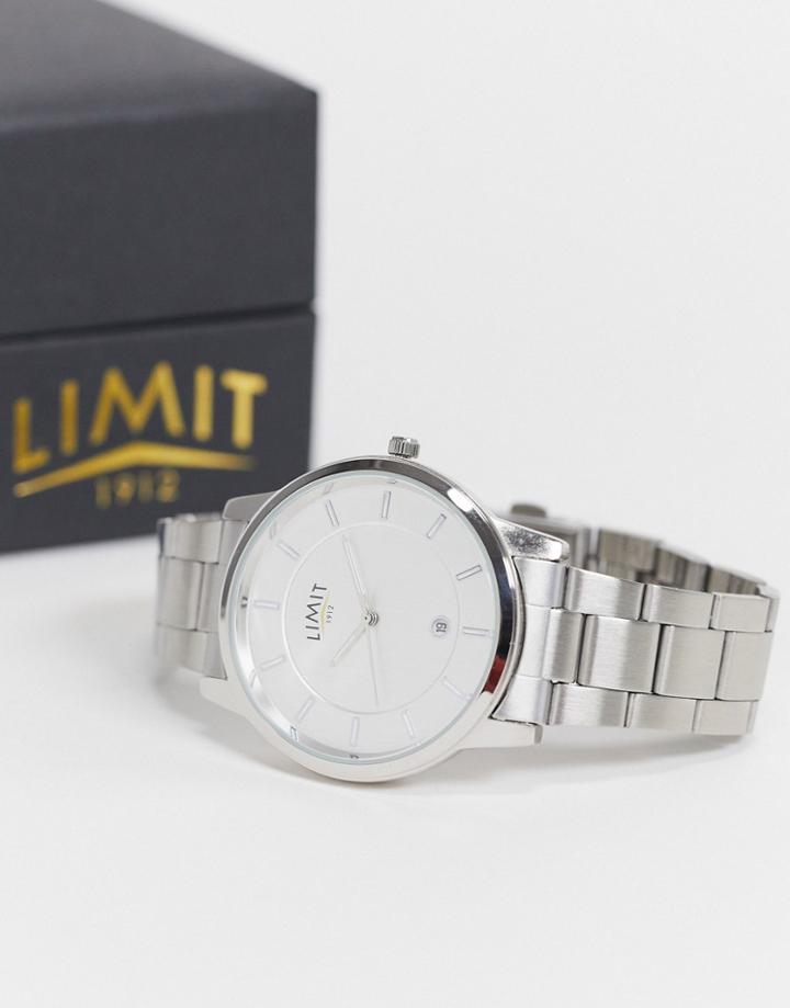 Limit Unisex Bracelet Watch In Silver With White Dial