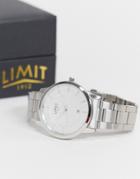 Limit Unisex Bracelet Watch In Silver With White Dial
