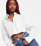 Asyou Cropped Branded Shirt In White