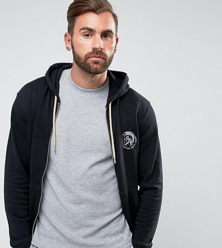 Diesel Brandon Hoodie With Zip Thru - Black