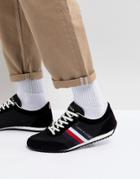 Tommy Jeans Suede Mix Sneakers Icon Stripe In Black - Black