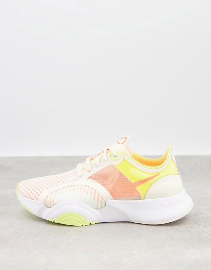 Nike Training Superrep Go Sneakers In Ivory-white