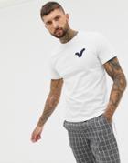 Voi Jeans Applique Swirl Logo T-shirt In White