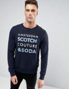 Scotch & Soda Sweatshirt With Scotch And Soda Amsterdam Couture Print