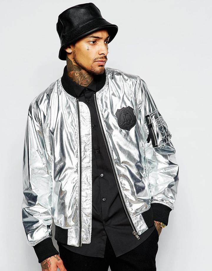 Love Moschino Bomber Jacket - Silver