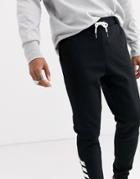 Only & Sons Slim Fit Cuffed Bottom Sweatpants In Black