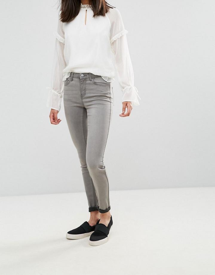 Pieces Five Betty Superstretch Skinny Jeans - Gray
