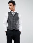 Rudie Skinny Nep Check Suit Vest-gray