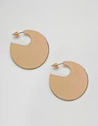 Asos Design Solid Circle Hoop Earrings - Gold