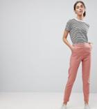 Asos Tall Tailored Linen Cigarette Pants - Pink