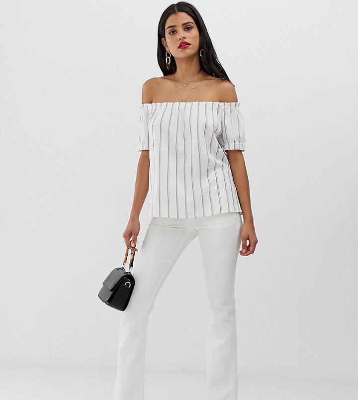 Vero Moda Tall Stripe Bardot Top-multi