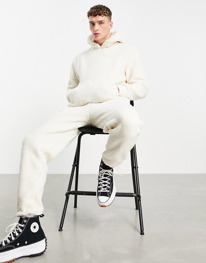 Topman Fleece Sweatpant In Stone - Part Of A Set-neutral