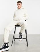 Topman Fleece Sweatpant In Stone - Part Of A Set-neutral