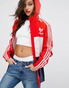 Adidas Originals Color Block Windbreaker Jacket - Red
