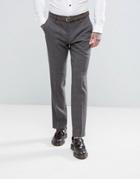 Harry Brown Slim Fit Gray Checked Suit Pant - Gray