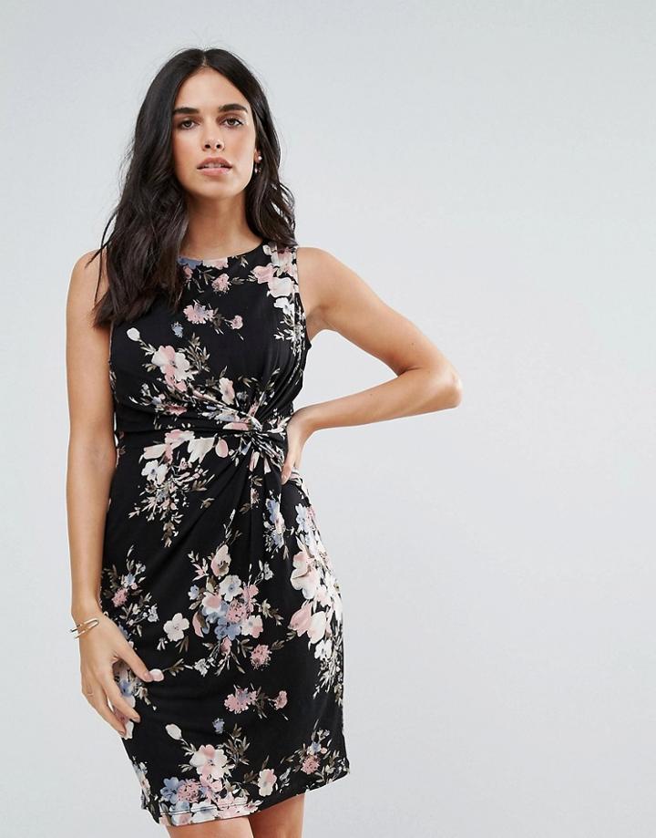 Uttam Boutique Printed Skater Dress - Black