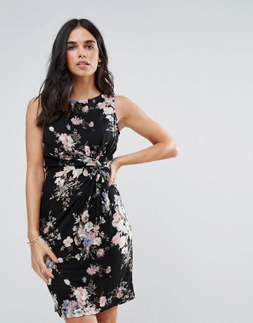 Uttam Boutique Printed Skater Dress - Black