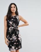 Uttam Boutique Printed Skater Dress - Black