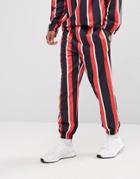 Granted Joggers In Black And Red Stripe - Black