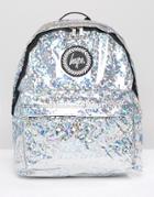 Hype Holographic Galvanised Backpack - Silver