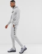 Nicce Sweatpants With Side Logo In Gray