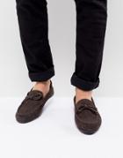 Kg By Kurt Geiger Ringwood Driving Shoes In Suede - Brown