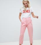 River Island Tapered Pants In Pink - Pink