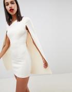 Asos Design Cape Mini Dress With Back Trim Detail - Pink