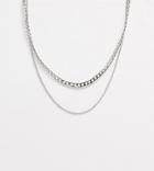 Designb London Exclusive 2 Pack Necklaces In Silver