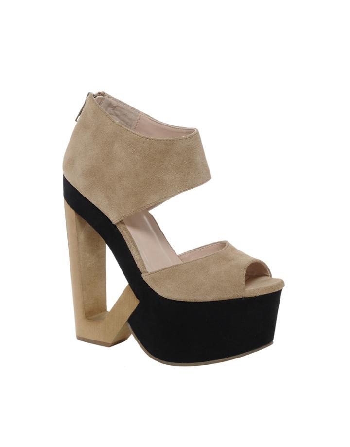 Dv8 Phantom Cut Out Suede Wedges
