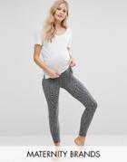 Emma Jane Speck Maternity Legging - Gray